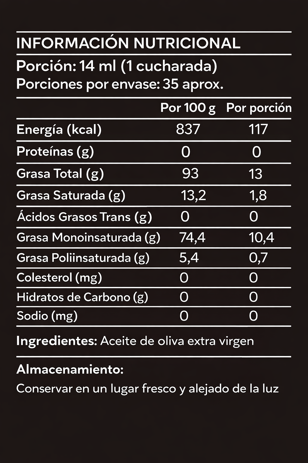 Aceite de Oliva Extra Virgen Premium 500 ml