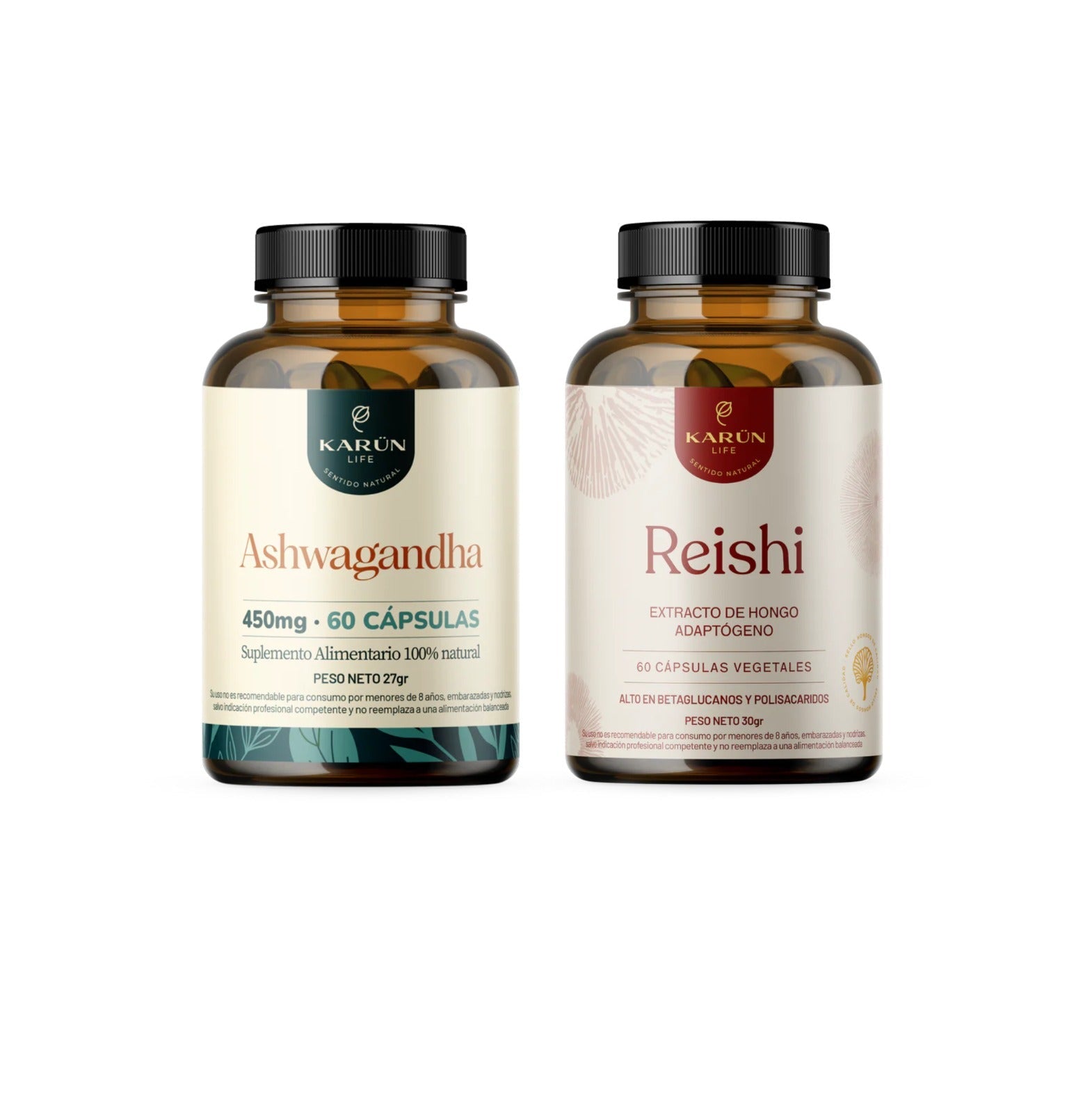 Pack No Más Estrés - Reishi + Ashwagandga - Reduce Ansiedad y Mejora el Ánimo