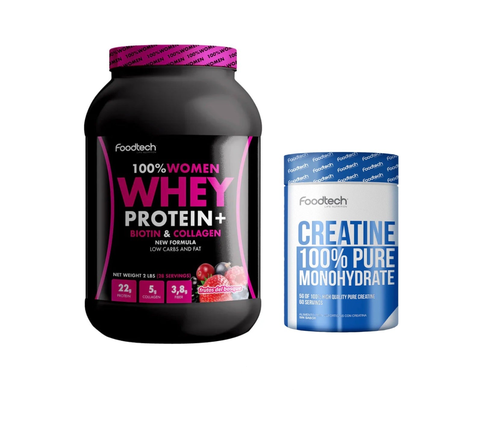 Pack Woman Whey Protein + Creatina Monohidratada Foodtech
