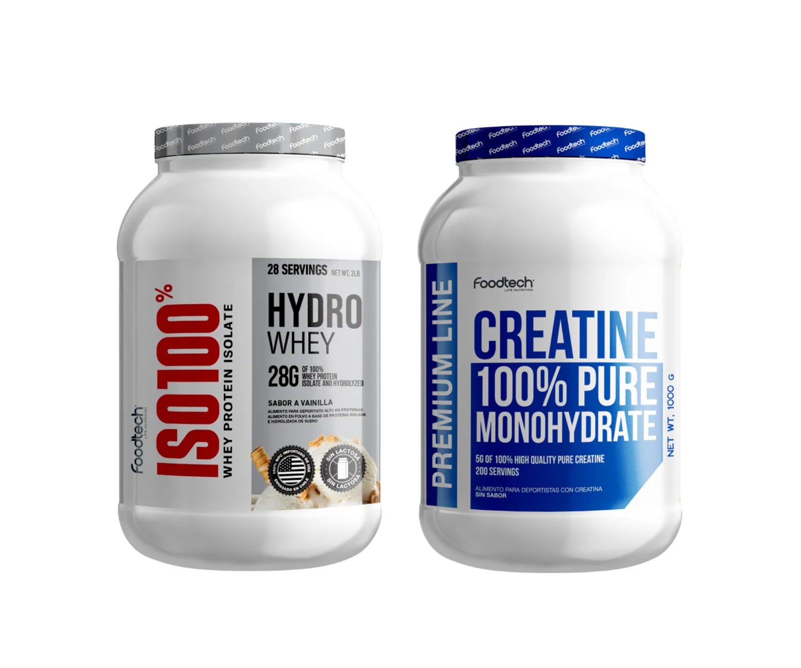 Pack Proteína ISO100% Hydro Whey Isolate de 1Kg + Creatina Monohidratada de 1 Kg