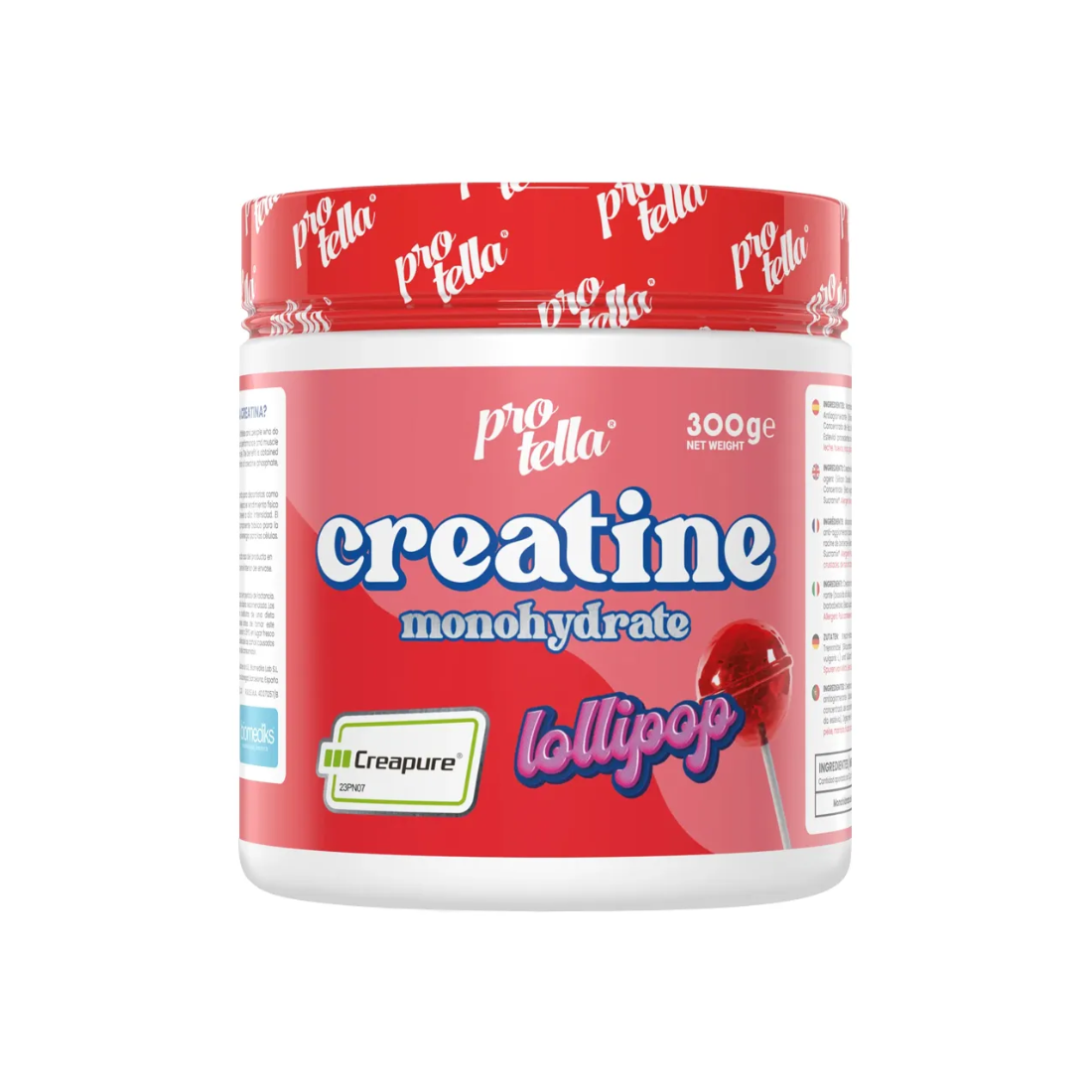 Creatina Monohidratada sabor Lollipop 300 g - Protella