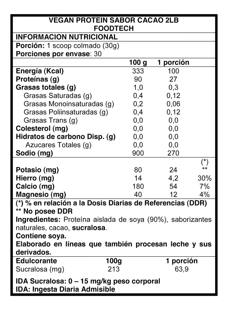 Vegan Protein 2 lbs - Foodtech